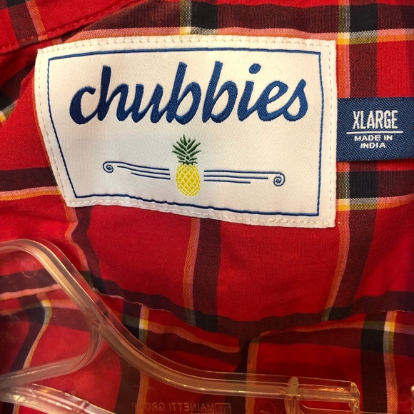 NWT Chubbies The Redemption plaid button down shirt - Picture 3 of 5
